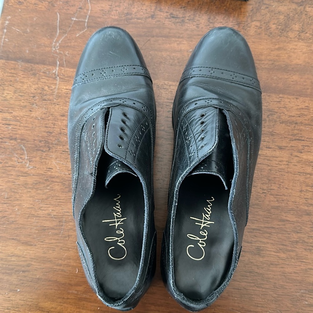 Cole Haan brogues in black leather size 5.5